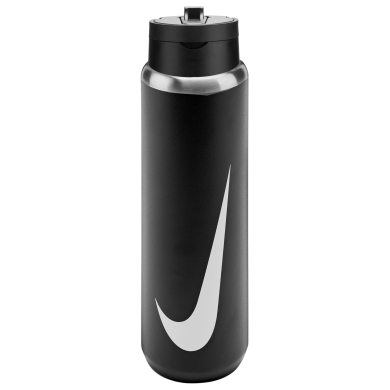 Nike Butelka do picia Recharge Straw Bottle stal nierdzewna czarna 709ml